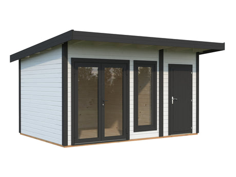 Aurelia 12,4 m² (4,4x3 m | 44 mm) Kompaktne aiamaja kuuriga