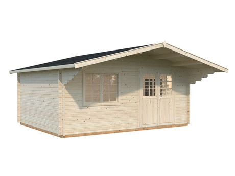 Sally 19.1m2 (5.1x3.9m | 44mm) Suur põhjamaises stiilis freespruss-aiamaja