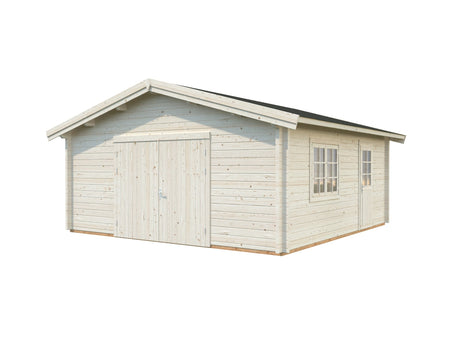 Roger 27.7m2 (5.4x5.4m | 70mm) Puidust uksega ruumikas freespruss-garaaž