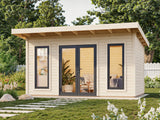 Aurelia 12,7 m² (4,5x3 m | 44 mm) Aiakontor alumiiniumuste ja -akendega