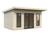 Aurelia 12,7 m² (4,5x3 m | 44 mm) Aiakontor alumiiniumuste ja -akendega
