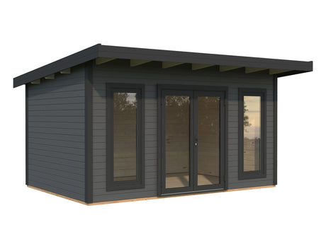 Aurelia 12,7 m² (4,5x3 m | 44 mm) Aiakontor alumiiniumuste ja -akendega