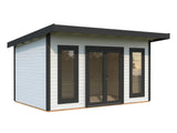 Aurelia 12,7 m² (4,5x3 m | 44 mm) Aiakontor alumiiniumuste ja -akendega