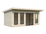 Aurelia 15,2 m² (5,3x3 m | 44 mm) Modernne aiakontor alumiiniumuste ja -akendega