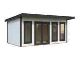 Aurelia 15,2 m² (5,3x3 m | 44 mm) Modernne aiakontor alumiiniumuste ja -akendega