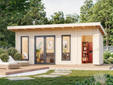 Aurelia 16,7 m² (5,9x3 m | 44 mm) Modernne aiamaja tööriistakuuriga