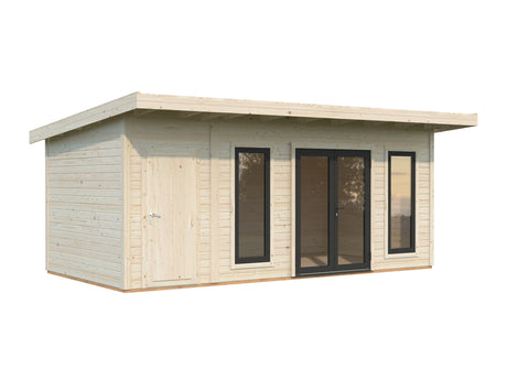 Aurelia 16,7 m² (5,9x3 m | 44 mm) Modernne aiamaja tööriistakuuriga