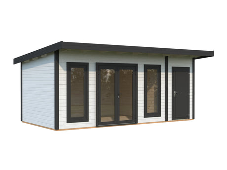 Aurelia 16,7 m² (5,9x3 m | 44 mm) Modernne aiamaja tööriistakuuriga