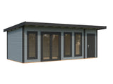 Aurelia 19,2 m² (6,7x3 m | 44 mm) Ühepoolse katusega aiamaja kuuriga