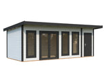 Aurelia 19,2 m² (6,7x3 m | 44 mm) Ühepoolse katusega aiamaja kuuriga