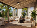 Lumi 11,6 m² (4,2x3 m | 120x120 mm) Seinale kinnituv klaaspaviljon aia laienduseks