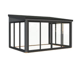 Lumi 11,6 m² (4,2x3 m | 120x120 mm) Seinale kinnituv klaaspaviljon aia laienduseks