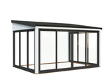 Lumi 11,6 m² (4,2x3 m | 120x120 mm) Seinale kinnituv klaaspaviljon aia laienduseks