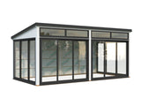 Saga 16,2 m² (5,8x3 m | 120x120 mm) Eraldiseisev modernne klaasaed või suvetuba aeda