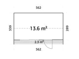 Rebekka 13,6 m² (5,6x3,4 m | 18 mm) Soojustusvalmis põhjamaine minimaja