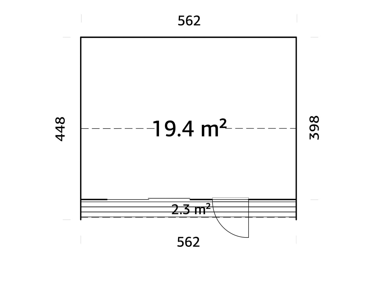 Rebekka  19,4 m² (5,6x4,5 m|18 mm) Soojusustatav minimaja