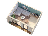 Johanna 19,4 m² (5,6x4,5 m | 18 mm) Põhjamaine minimaja – soojustusvalmis