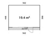 Johanna 19,4 m² (5,6x4,5 m | 18 mm) Põhjamaine minimaja – soojustusvalmis