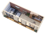 Johanna 22,4 m² (9,x3,4 m|18 mm) Soojustatav minimaja