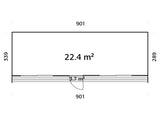 Johanna 22,4 m² (9,x3,4 m|18 mm) Soojustatav minimaja
