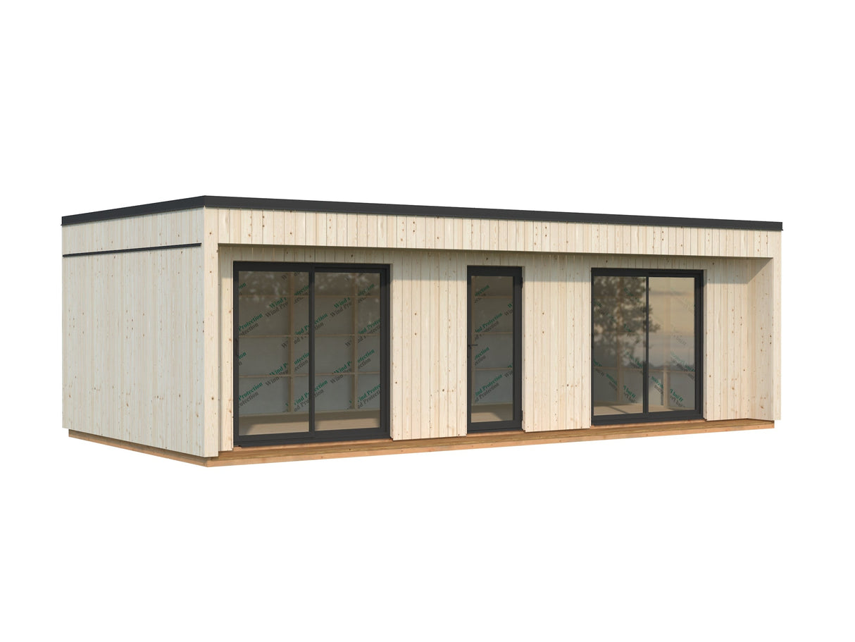 Johanna 31,8 m² (9,x4,5 m | 18 mm) Ruumikas modernne põhjamaine minimaja – soojustusvalmis