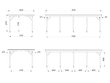 Karl 23.1m2 (3.15x7.32m) Lamekatusega autovarjualune