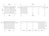 Karl 23.1m2 (3.15x7.32m) Kuuriga lamekatusega autovarjualune ühele autole