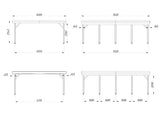 Karl 40.6m2 (5.55x7.32m) Lamekatusega kahekohaline autovarjualune