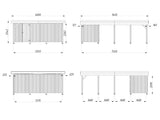 Karl 40.6m2 (5.55x7.32m) Kuuriga lamekatusega autovarjualune kahele autole