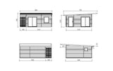 Cecilia 27.2m2 (5.4x5.4m | 70mm) Mitmeruumiline suvemaja alumiiniumakende ja -ustega