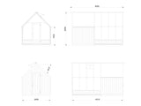 Emilia 5,4 + 4 m² (2,4x4,3 m | 18 mm) Kompaktne kasvuhoone ja kuur – süvaimmutatud