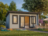 Lisa 14.2m2 (4.5x3.3m | 44mm) Lamekatusega freespruss-aiamaja (uuendatud aastal 2024)