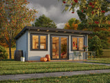 Lisandra 19,4 m² (5,5x4 m | 44 mm) Aiamaja alumiiniumuste ja -akendega