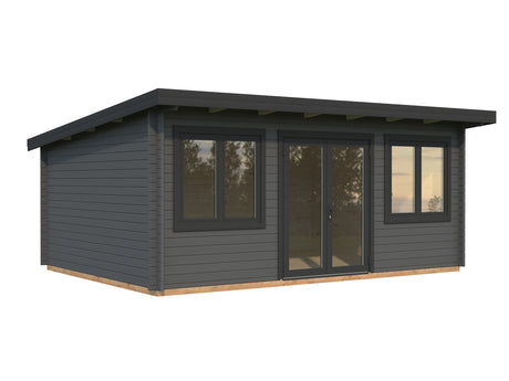 Lisandra 19,4 m² (5,5x4 m | 44 mm) Aiamaja alumiiniumuste ja -akendega