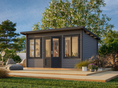 Lisa 11.5m2 (4x3m | 34mm) Lamekatusega freespruss-aiamaja