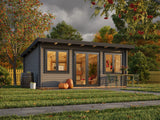 Lisandra 19,4 m² (5,5x4 m | 44 mm) Aiamaja alumiiniumuste ja -akendega