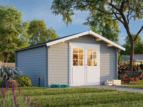 Lotta 13.9m2 (3.8x3.8m | 34mm) Traditsiooniline freespruss-aiamaja