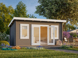 Lisa 14.2m2 (4.5x3.3m | 44mm) Lamekatusega freespruss-aiamaja (uuendatud aastal 2024)