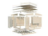 Marian 6.2m2 (2.98x2.28m | 16mm) Valmis seinaelementidest kokkuvolditav kiosk