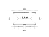 Bianca 16.6m2 Set 111 (5.88x3m) Kahe luugiga suur kiosk