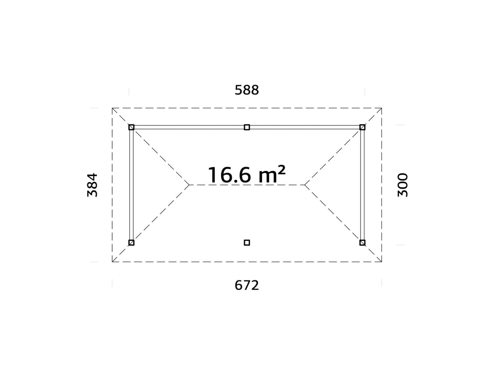 Bianca 16.6m2 Set 107 (5.88x3m) Paviljon