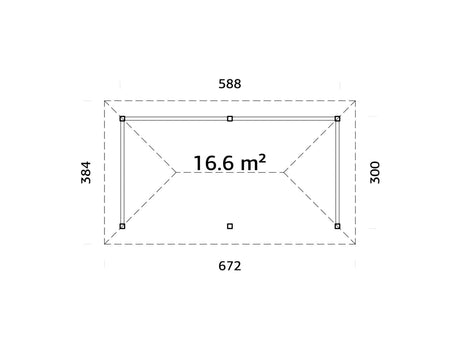 Bianca 16.6m2 Set 107 (5.88x3m) Paviljon