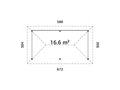 Bianca 16.6m2 Set 108 (5.88x3m) Paviljon