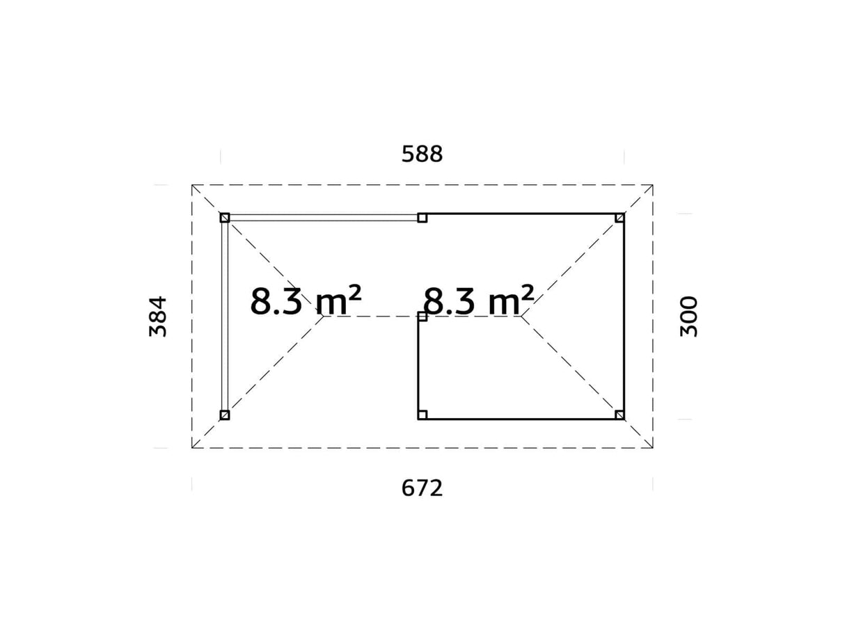 Bianca 16.6m2 Set 110 (5.88x3m) Baarinurgaga paviljon