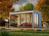 Serena 2 (4,2x3,2 m | 12,6 m² | 44 mm) Modernne klaaspaviljon aeda – alumiiniumuksed ja -aknad (ühekordne või topeltklaas)
