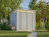 Elias 4,9 m² (2,2x2,3 m | 16 mm) Kompaktne puidust laokuur ülemiste akendega