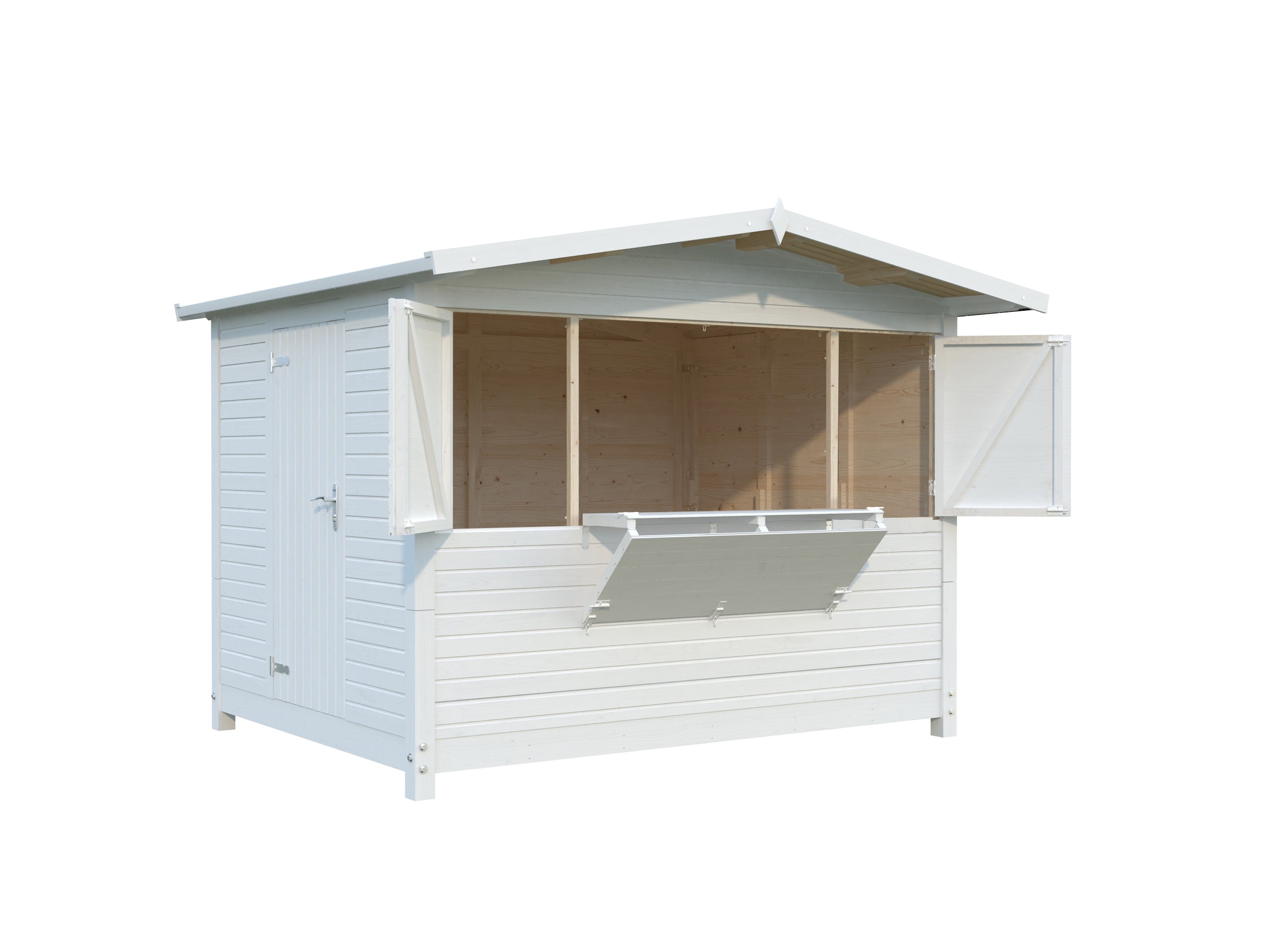 Marian 6.2m2 (2.98x2.28m | 16mm) Valmis seinaelementidest kokkuvolditav kiosk