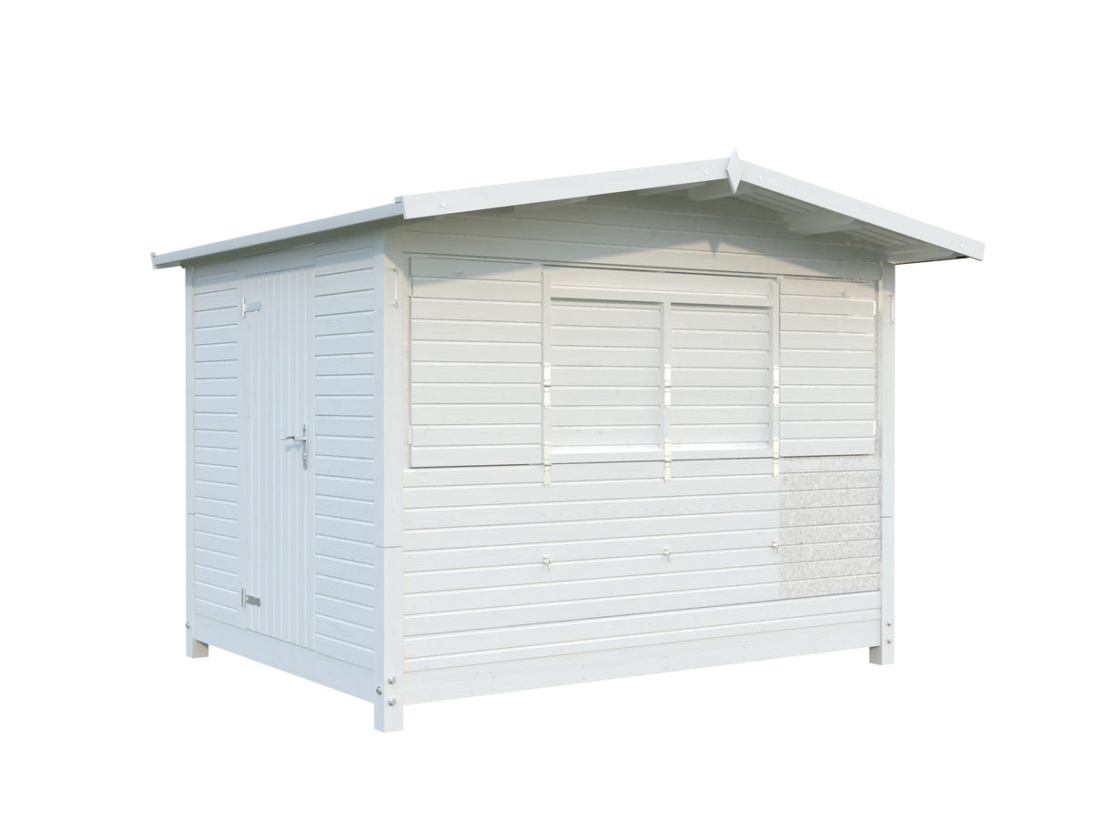 Marian 6.2m2 (2.98x2.28m | 16mm) Valmis seinaelementidest kokkuvolditav kiosk