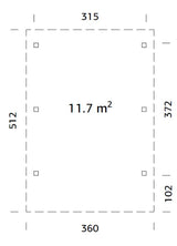 Karl 11.7m2 (3.15x3.72m) Lamekatusega autovarjualune