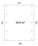 Karl 40.6m2 (5.55x7.32m) Lamekatusega kahekohaline autovarjualune